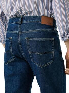 Pantaloni in jeans Pepe Jeans modello Cash dritti blu per uomo.
