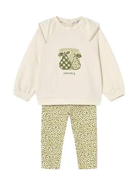 Set Mayoral legging stampato e felpa per neonati