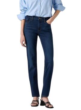 Pantaloni in denim Levis 312 Shaping Slim blu per donna.