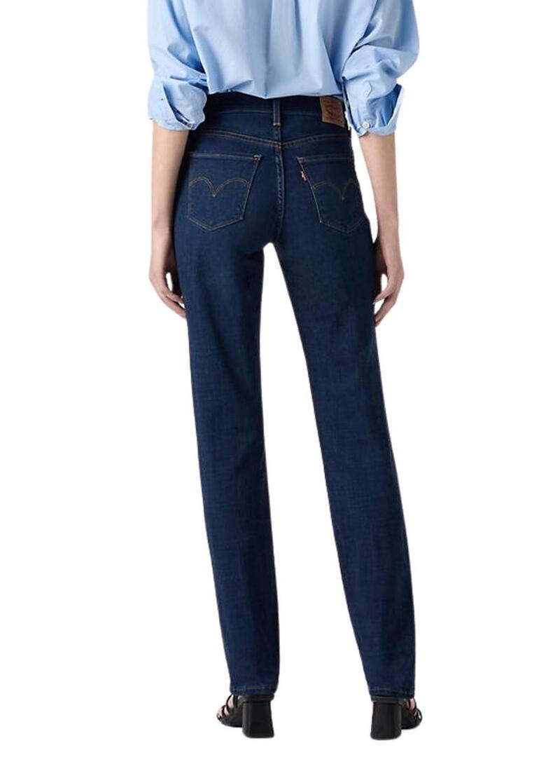 Pantaloni in denim Levis 312 Shaping Slim blu per donna.