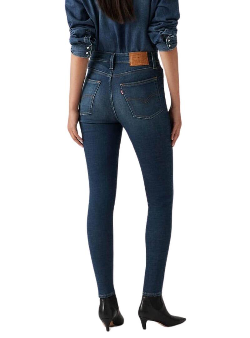 Pantaloni in denim Levis 721 Skinny High Rise Miles blu per donna.