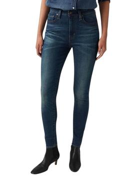 Pantaloni in denim Levis 721 Skinny High Rise Miles blu per donna.