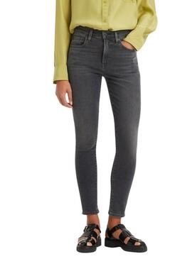 Jeans Levis 721 Skinny High Rise neri da donna