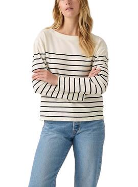 Maglia a righe beige Levis Marin per donna
