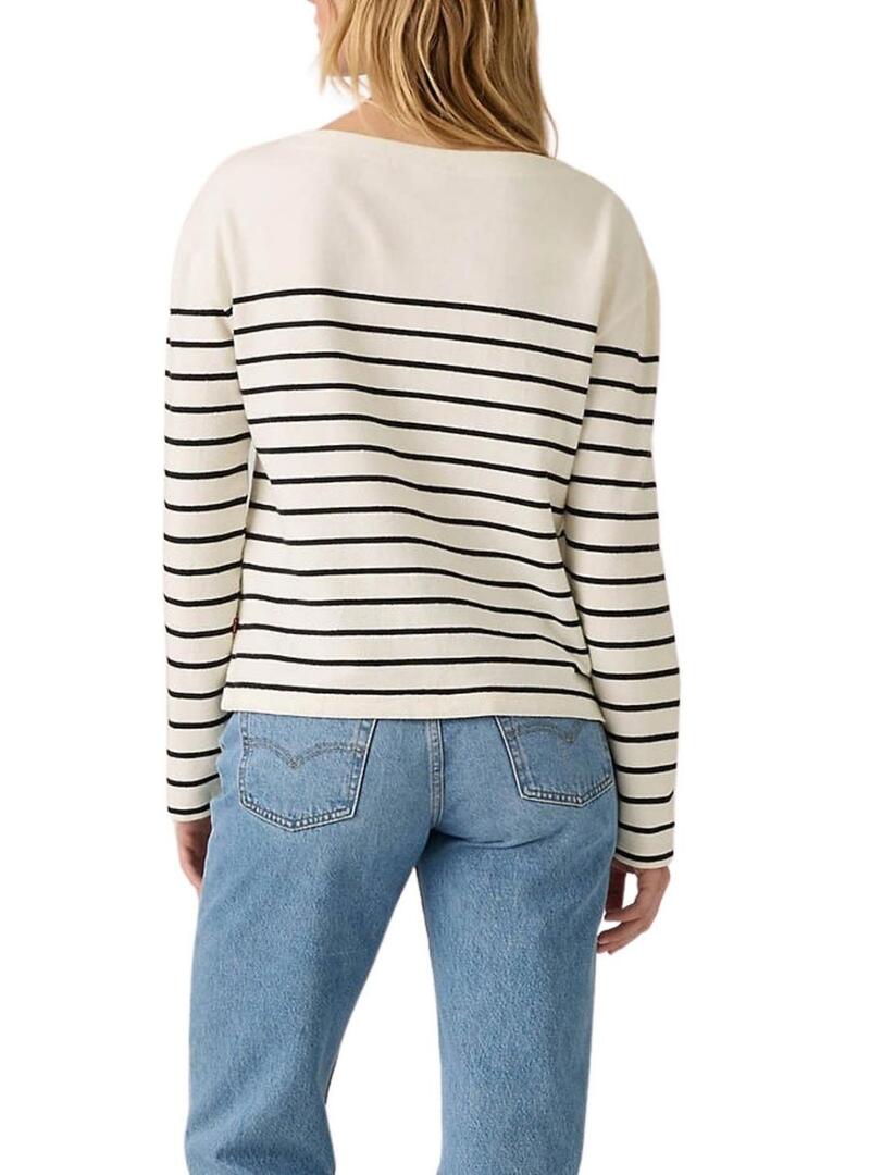 Maglia a righe beige Levis Marin per donna