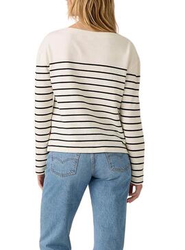 Maglia a righe beige Levis Marin per donna