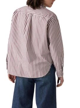 Camicia Levis Harlie Boyfriend a righe stampata per donna