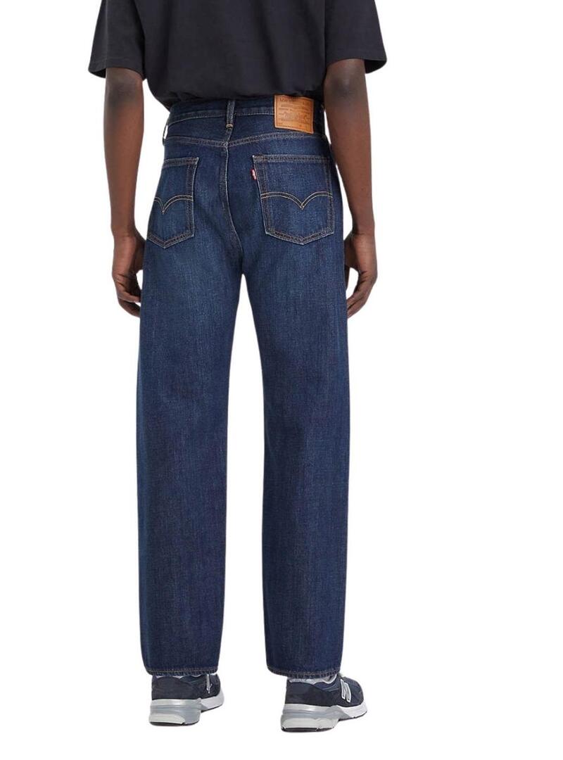 Pantaloni in denim Levis 555 Relaxed Straight blu per uomo