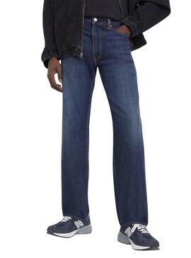 Pantaloni in denim Levis 555 Relaxed Straight blu per uomo