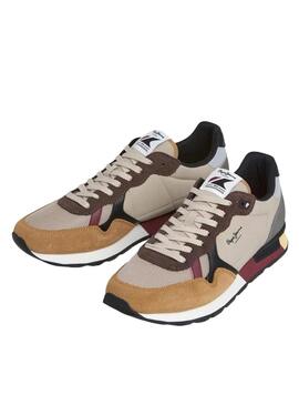 Scarpe Pepe Jeans Brit Colors beige per uomo