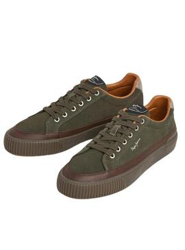 Scarpe Pepe Jeans Ben Evolution verdi per uomo.