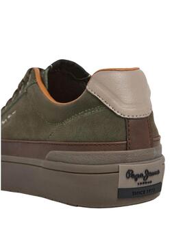 Scarpe Pepe Jeans Ben Evolution verdi per uomo.