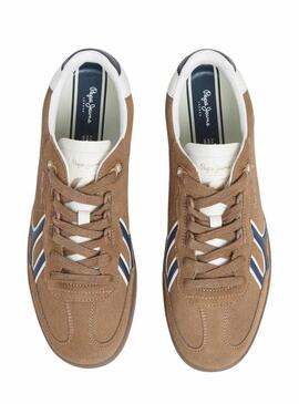 Scarpe da ginnastica Pepe Jeans Ball Mix color cammello per uomo