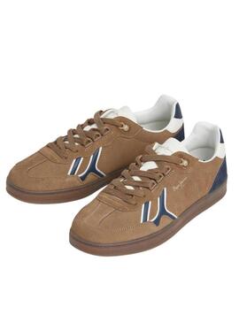 Scarpe da ginnastica Pepe Jeans Ball Mix color cammello per uomo