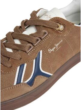 Scarpe da ginnastica Pepe Jeans Ball Mix color cammello per uomo