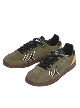 Scarpe da ginnastica Pepe Jeans Ball Mix verdi per uomo