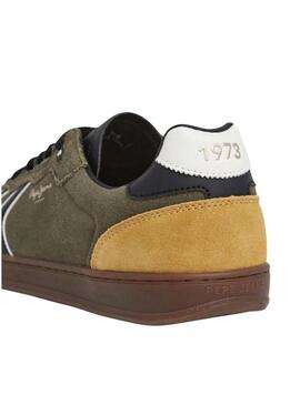Scarpe da ginnastica Pepe Jeans Ball Mix verdi per uomo