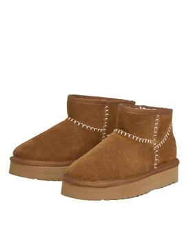 Stivali Pepe Jeans Dissy Etnic con piattaforma color cammello per donna
