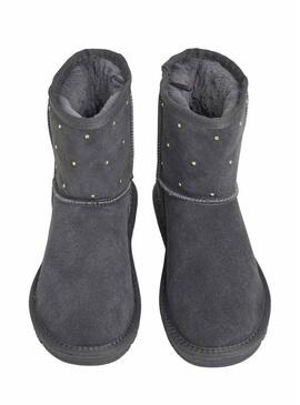 Stivaletti Pepe Jeans Diss Studs in camoscio grigio con borchie per donna.