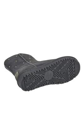 Stivaletti Pepe Jeans Diss Studs in camoscio grigio con borchie per donna.