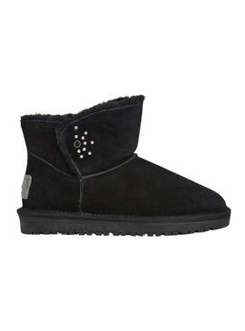 Stivaletti Pepe Jeans Diss Urban in camoscio con borchie nere per donna