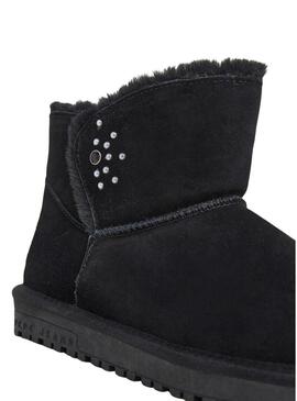Stivaletti Pepe Jeans Diss Urban in camoscio con borchie nere per donna