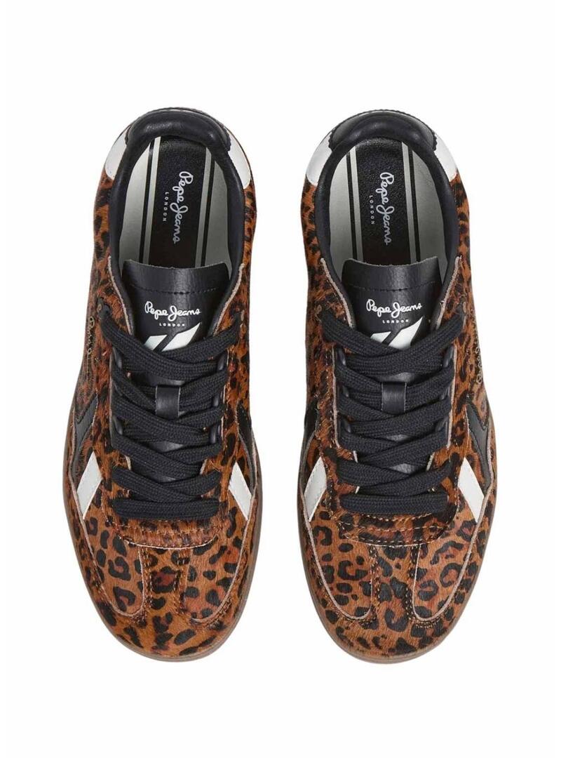 Scarpe da ginnastica Pepe Jeans Ball Print leopardate per donna