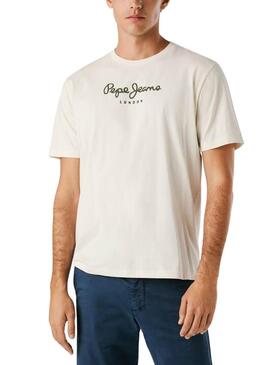 Maglietta Pepe Jeans Eggo bianca per uomo