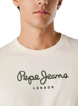 Maglietta Pepe Jeans Eggo bianca per uomo
