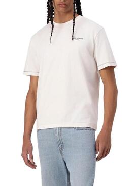Maglietta Pepe Jeans Tarsey beige per uomo