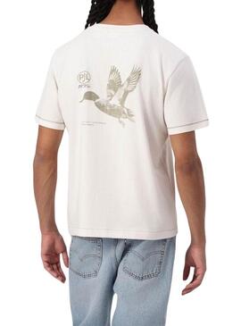 Maglietta Pepe Jeans Tarsey beige per uomo