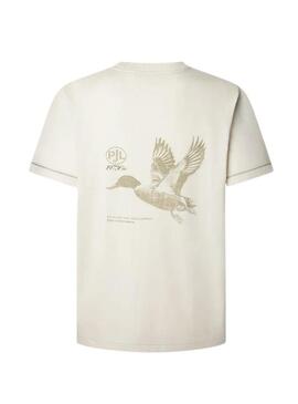 Maglietta Pepe Jeans Tarsey beige per uomo