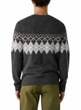 Maglia Pepe Jeans Presley con greche grigie per uomo
