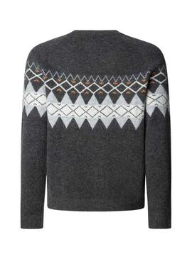 Maglia Pepe Jeans Presley con greche grigie per uomo
