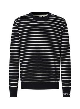 Maglia a righe blu marino Pepe Jeans Andre per uomo