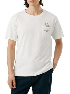 Maglietta Pepe Jeans Thansen bianca per uomo