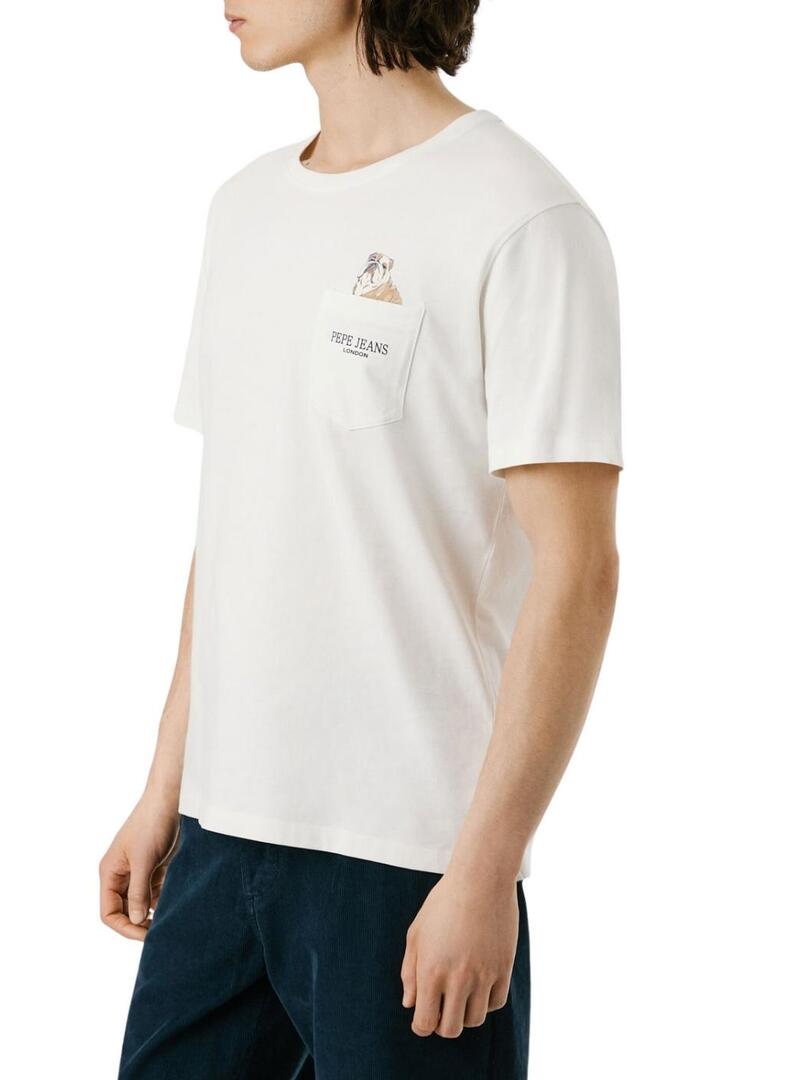 Maglietta Pepe Jeans Thansen bianca per uomo