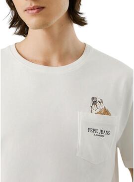 Maglietta Pepe Jeans Thansen bianca per uomo
