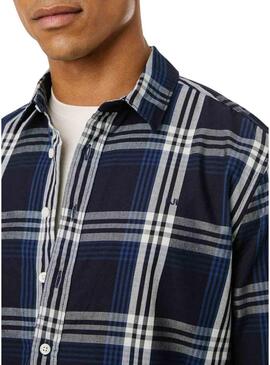 Camicia Pepe Jeans Codar a quadri blu per uomo.