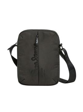 Borsa Pepe Jeans Wayne reporter con logo grigio per uomo