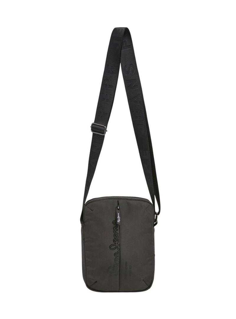 Borsa Pepe Jeans Wayne reporter con logo grigio per uomo