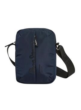 Borsa Pepe Jeans Wayne reporter con logo blu marino per uomo