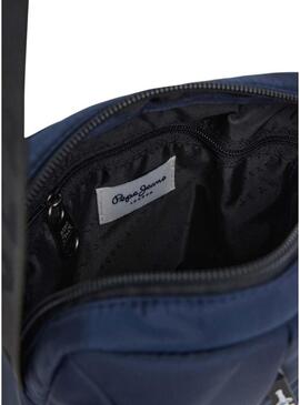 Borsa Pepe Jeans Wayne reporter con logo blu marino per uomo
