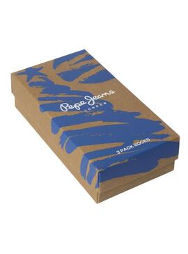 Pacco di 3 paia di calzini Pepe Jeans Xmas Tree neri per uomo.