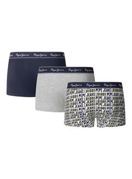 Pacco di 3 mutande Pepe Jeans Logo per uomo
