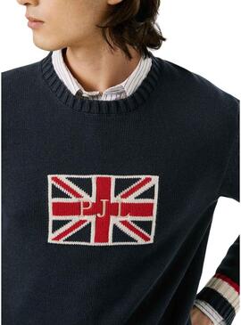 Maglia Pepe Jeans Patrick blu marino per uomo