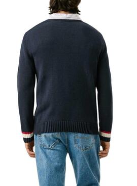Maglia Pepe Jeans Patrick blu marino per uomo