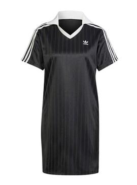 V-NECK SS DRESS BLACK