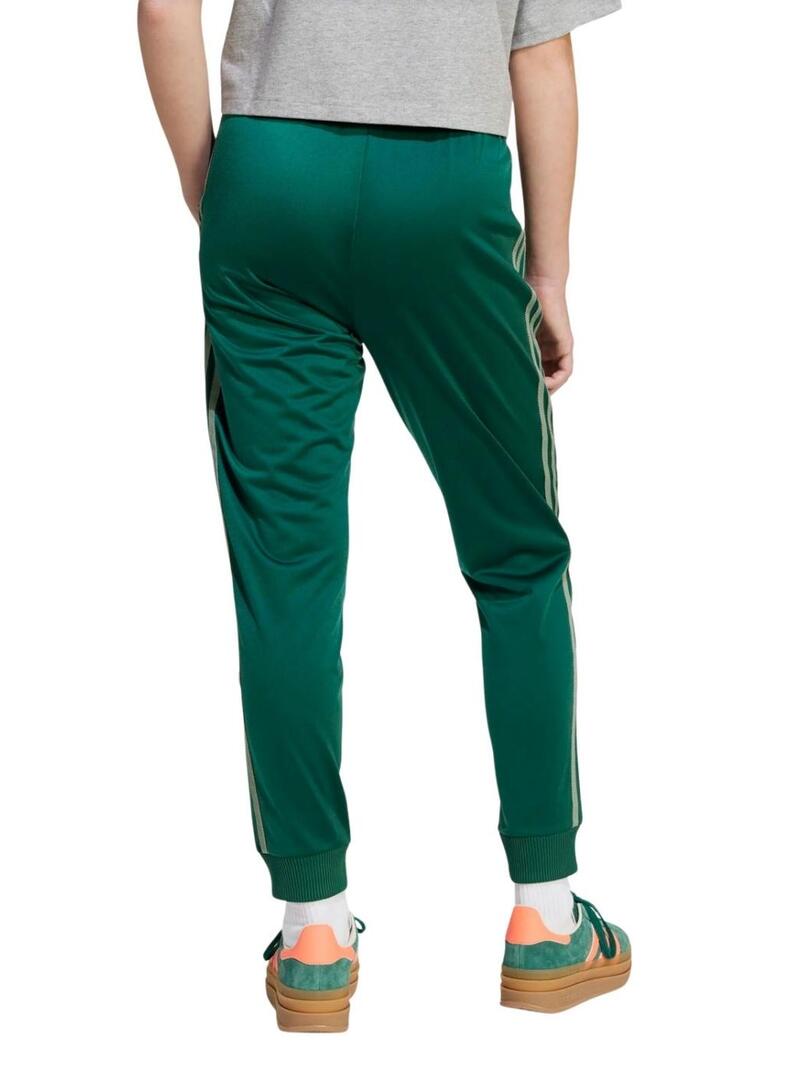 Pantaloni Adidas Adicolor SST verdi per bambina e bambino