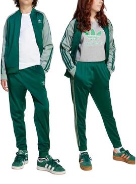 Pantaloni Adidas Adicolor SST verdi per bambina e bambino